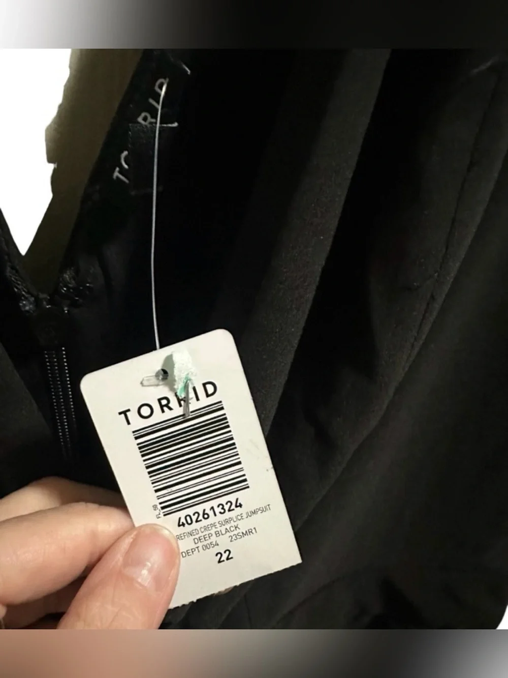 Torrid NWT Black Refined Crepe Surplice Sleeveless Jumpsuit